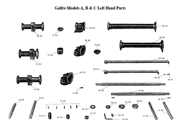 Left Side Assemblies Galfre B & C Hay Tedder